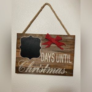 Wooden Christmas Countdown Sign